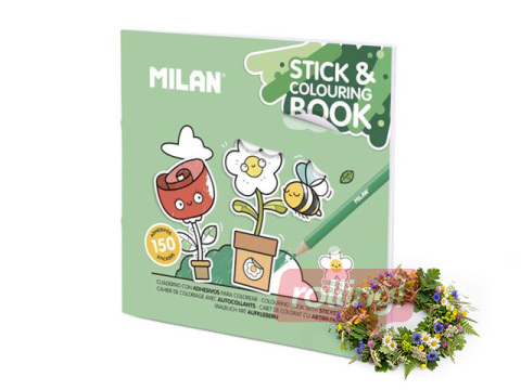 Krāsojamā grāmata ar uzlīmem Milan, Green & Grow +Līgo dāvana!
