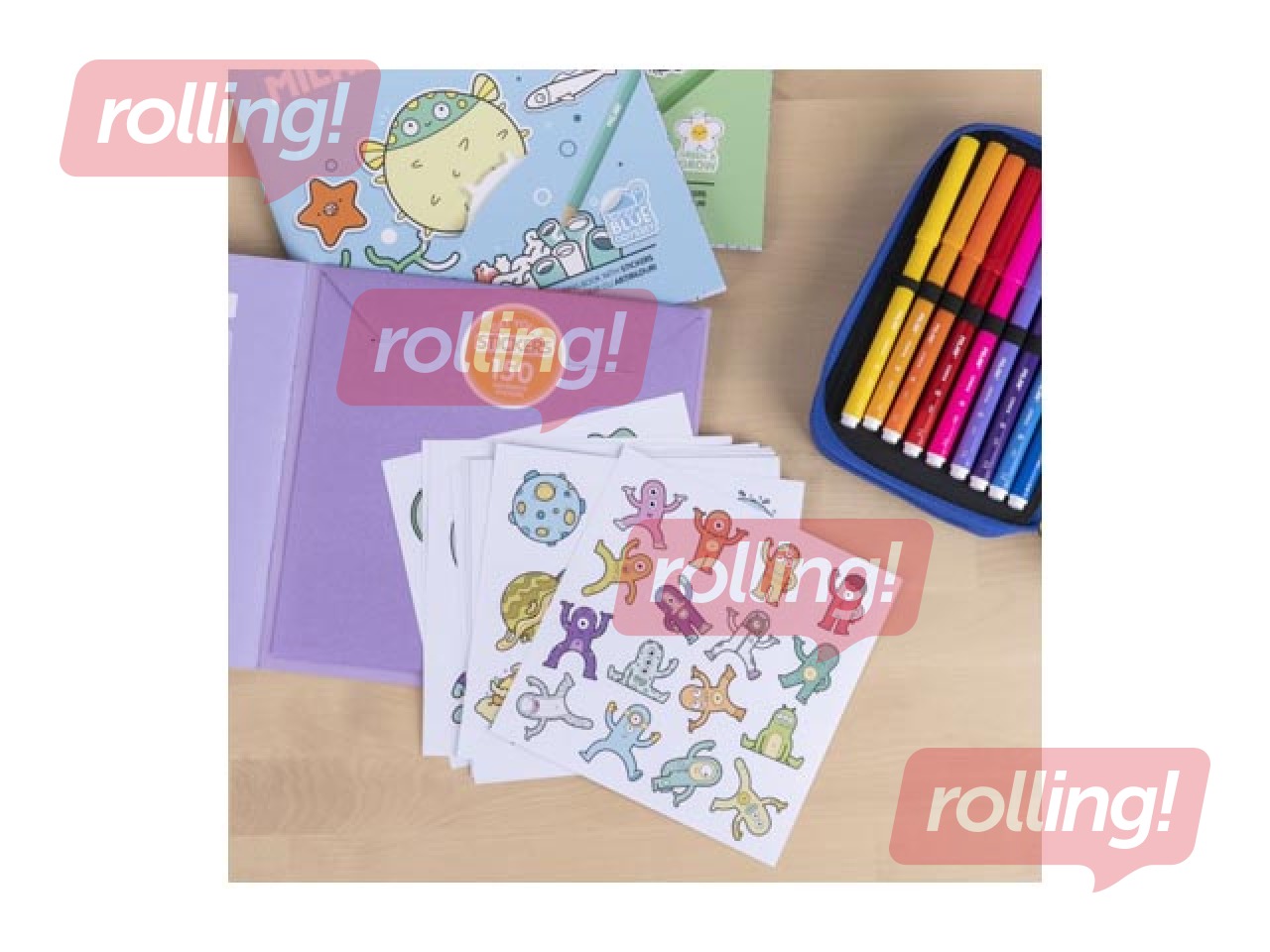 Krāsojamā grāmata ar uzlīmem Milan, Alien Invasion