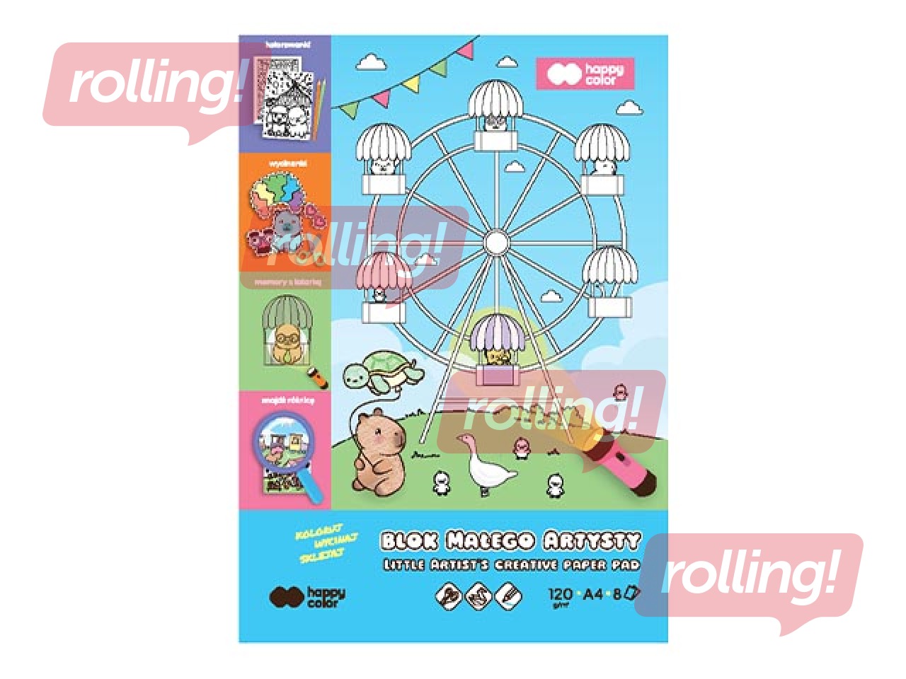 Krāsojamā grāmata Happy Color, Kapi Fun 