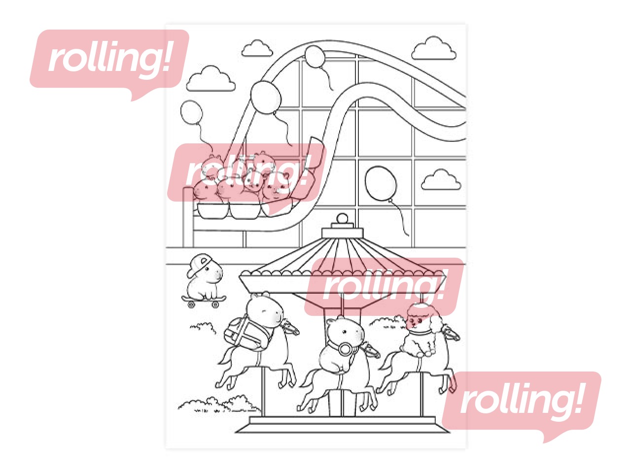 Krāsojamā grāmata Happy Color, Kapi Fun 