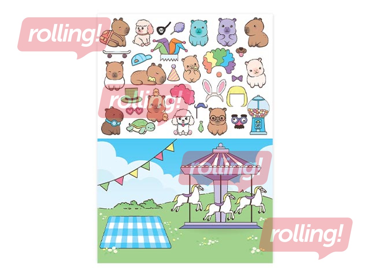 Krāsojamā grāmata Happy Color, Kapi Fun 