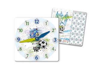 Paper learning clock Football