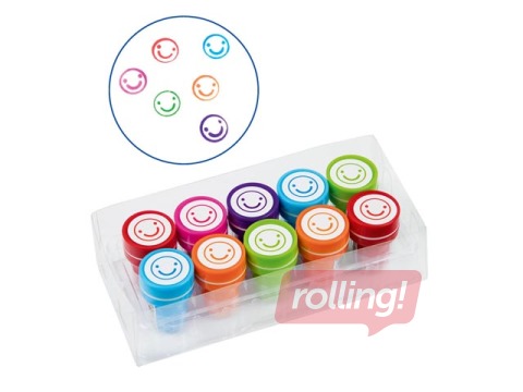 Stamps Faces Fiorello in PVC box, 10 pcs, Smile