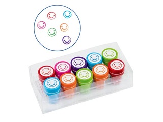 Stamps Faces Fiorello in PVC box, 10 pcs, Smile