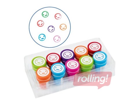 Stamps Faces Fiorello in PVC box, 10 pcs, Neutral