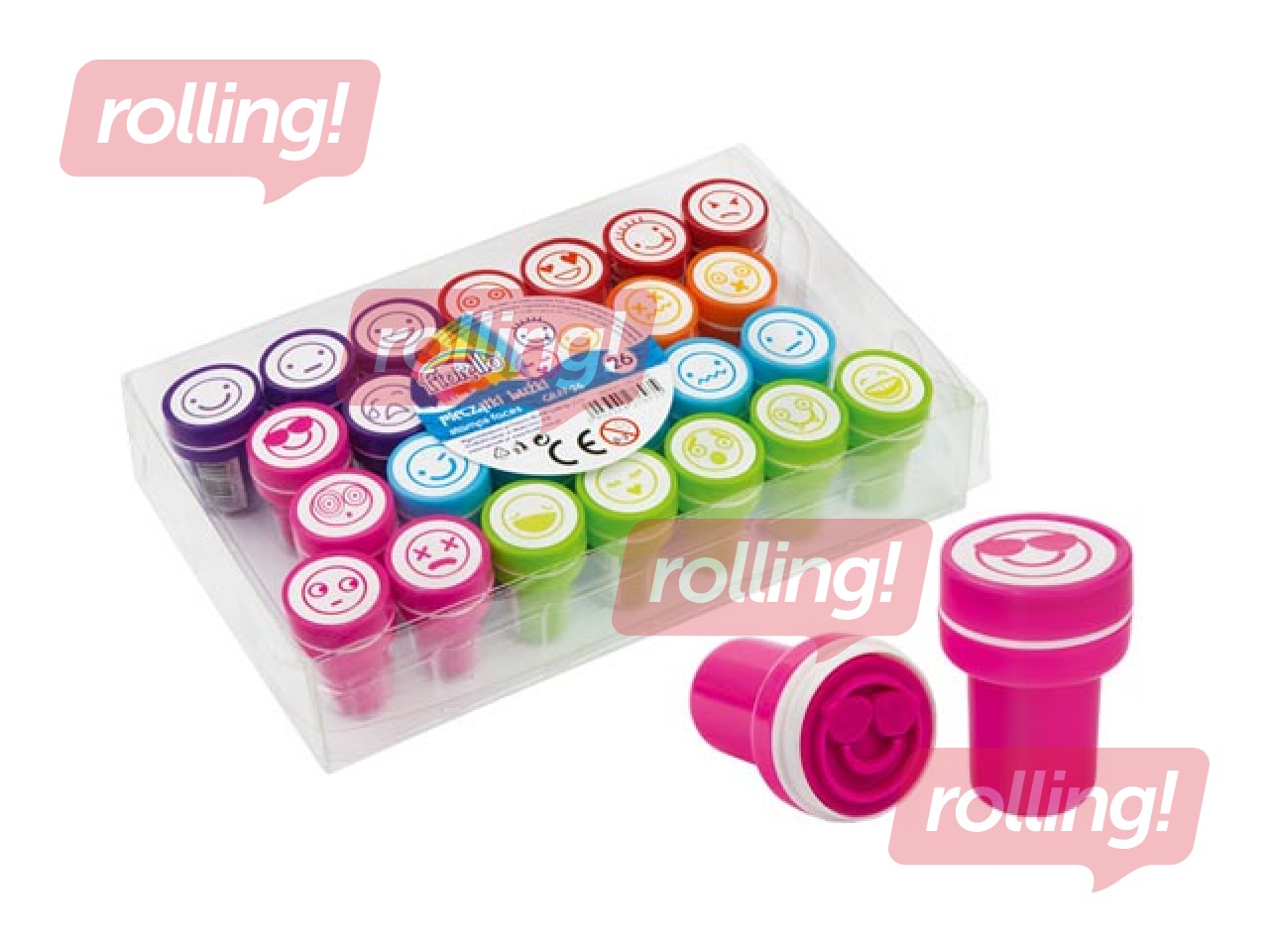 Dekoratīvo zīmogu komplekts Fiorello, emocijas, 26 gab.