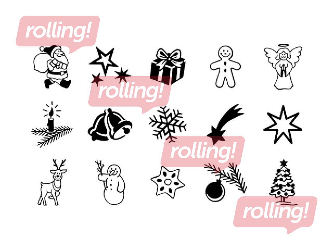 Dekoratiivsete templite komplekt, jõulud