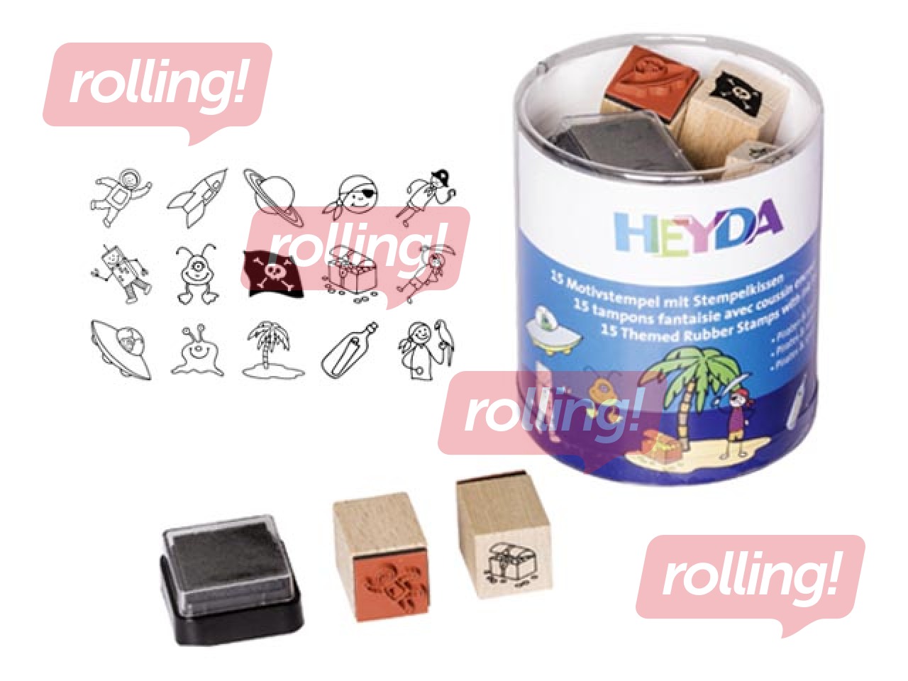 Dekoratīvo zīmogu komplekts, Kosmoss