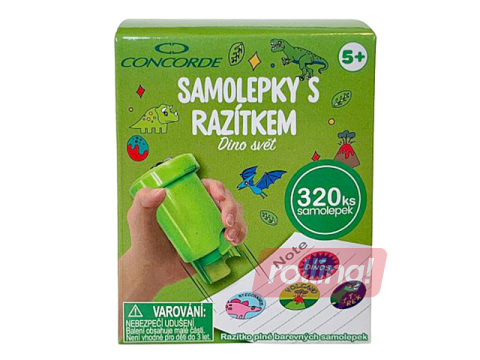 Dekoratīvā zīmoga - uzlīmju komplekts, Dino