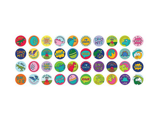 Dekoratīvā zīmoga - uzlīmju komplekts, Dino