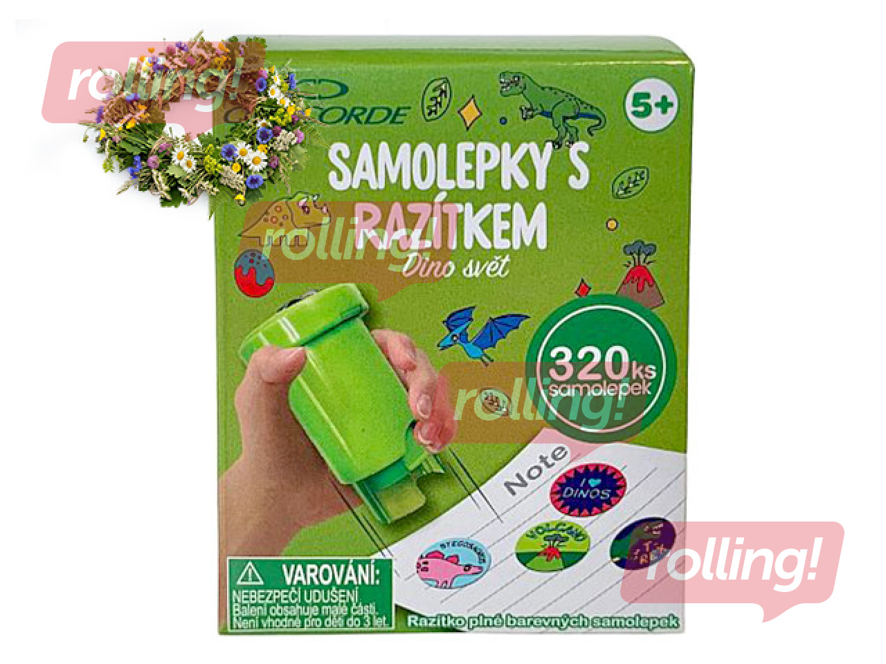 Dekoratīvā zīmoga - uzlīmju komplekts, Dino +Līgo dāvana!