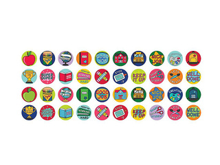 Dekoratīvā zīmoga - uzlīmju komplekts, School