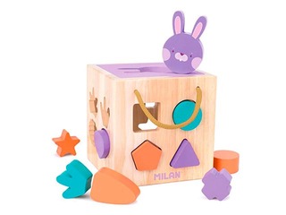 Attīstošā Milan koka rotaļlieta – Kubs Trusis
