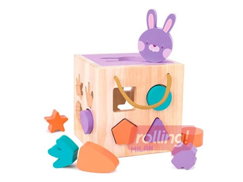 Развивающая деревянная игрушка Milan – Кубик Кролик.