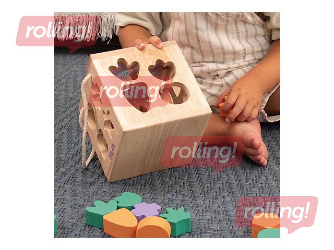 Развивающая деревянная игрушка Milan – Кубик Кролик.