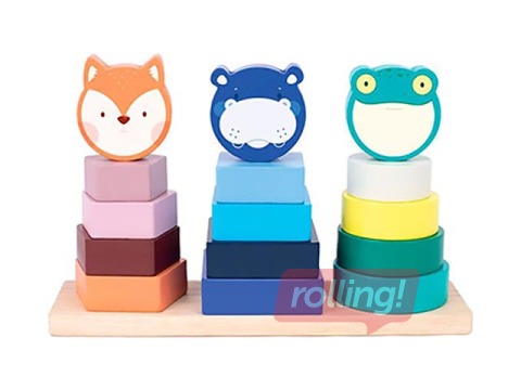 Wooden educational toy Milan – Animal Towers