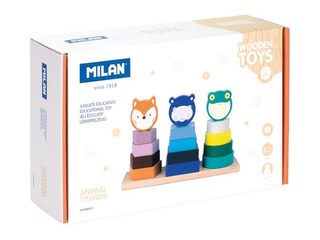 Wooden educational toy Milan – Animal Towers
