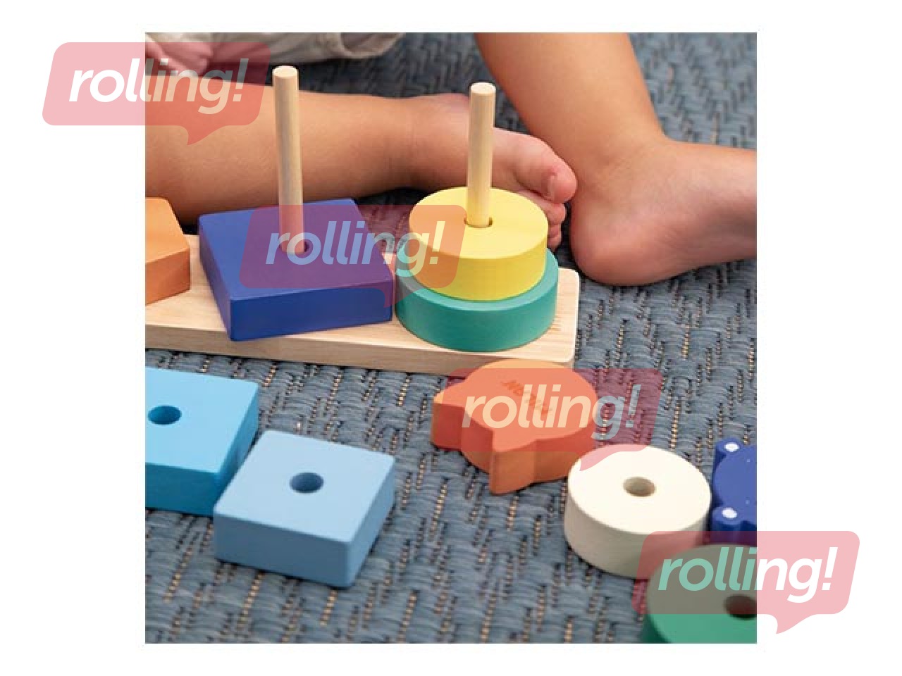 Wooden educational toy Milan – Animal Towers