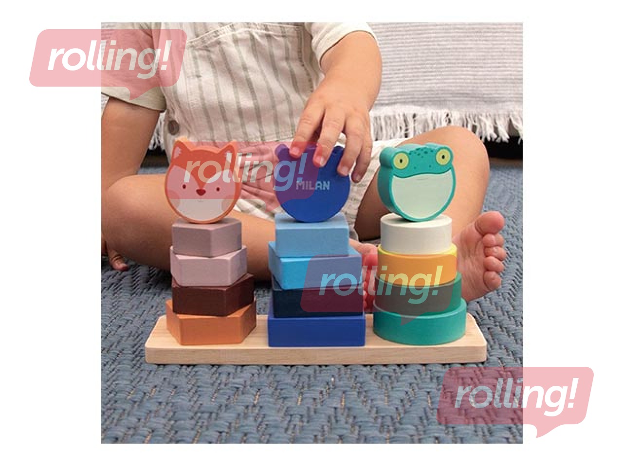 Wooden educational toy Milan – Animal Towers