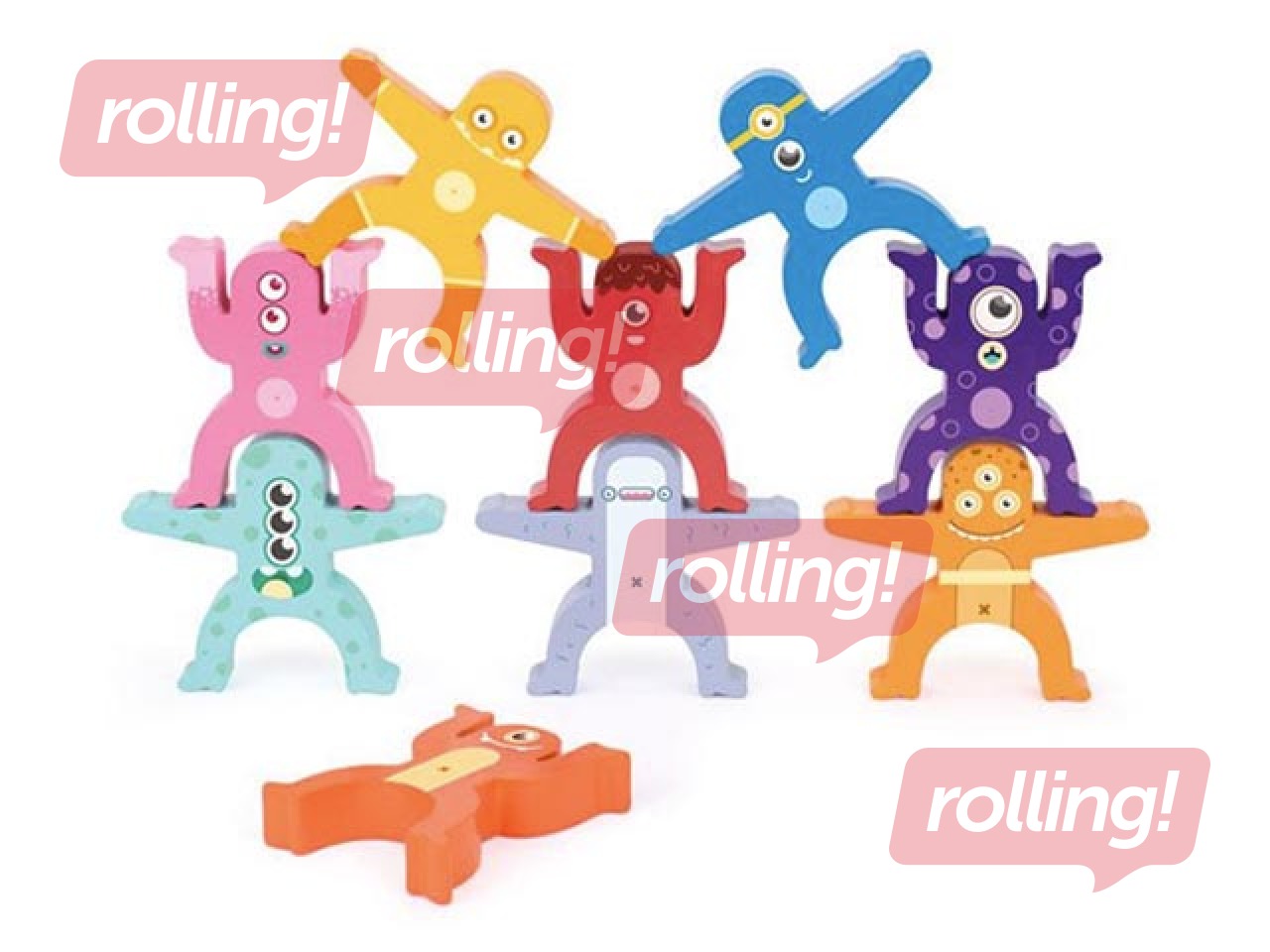 Развивающая деревянная игрушка Milan– Aliens Tower