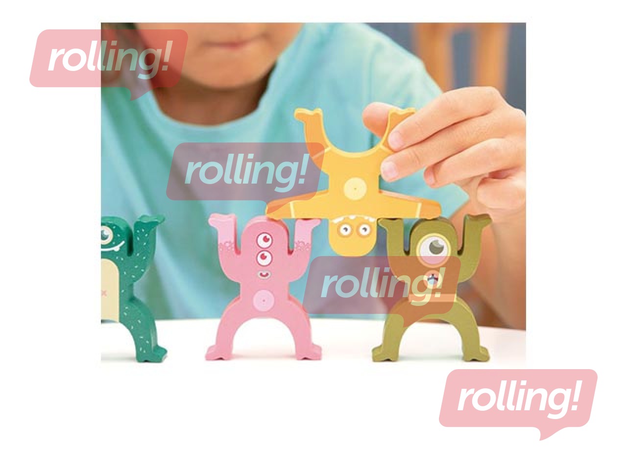 Развивающая деревянная игрушка Milan– Aliens Tower