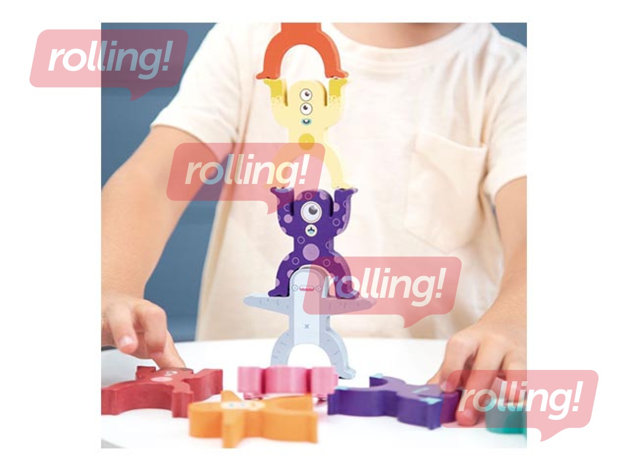 Развивающая деревянная игрушка Milan– Aliens Tower