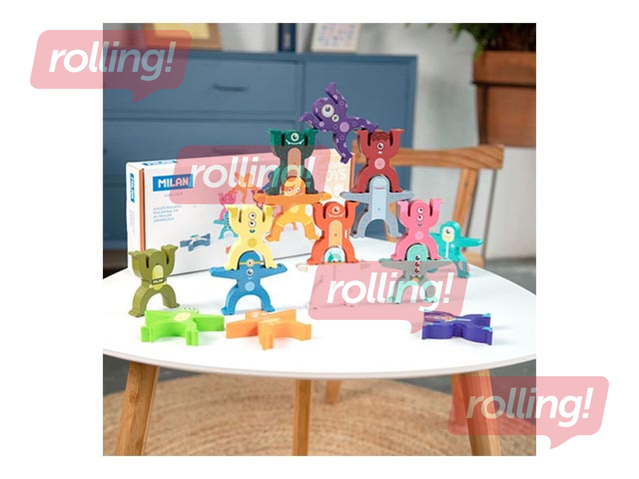 Развивающая деревянная игрушка Milan– Aliens Tower