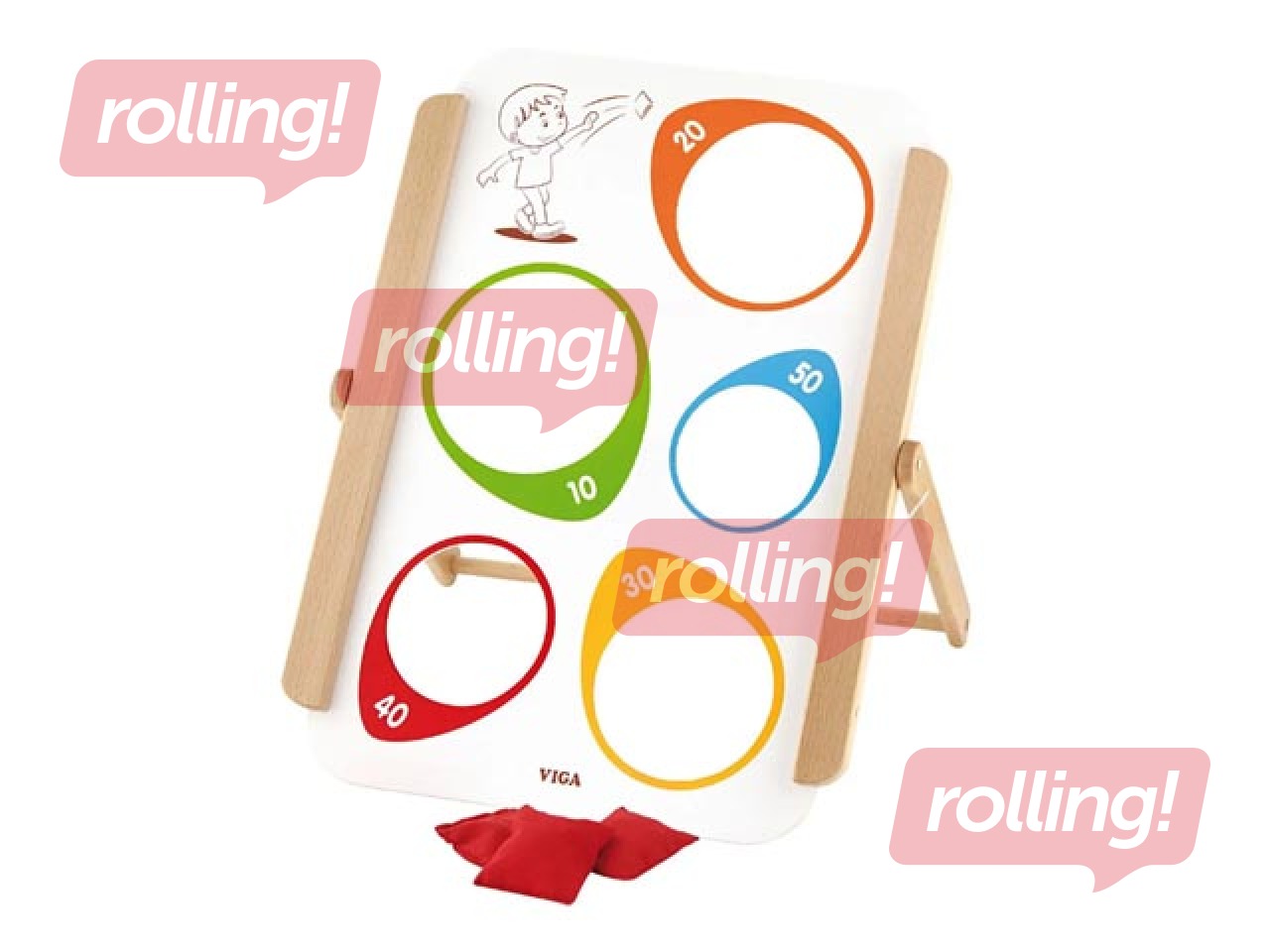 Wooden frame for bean bag toss Viga