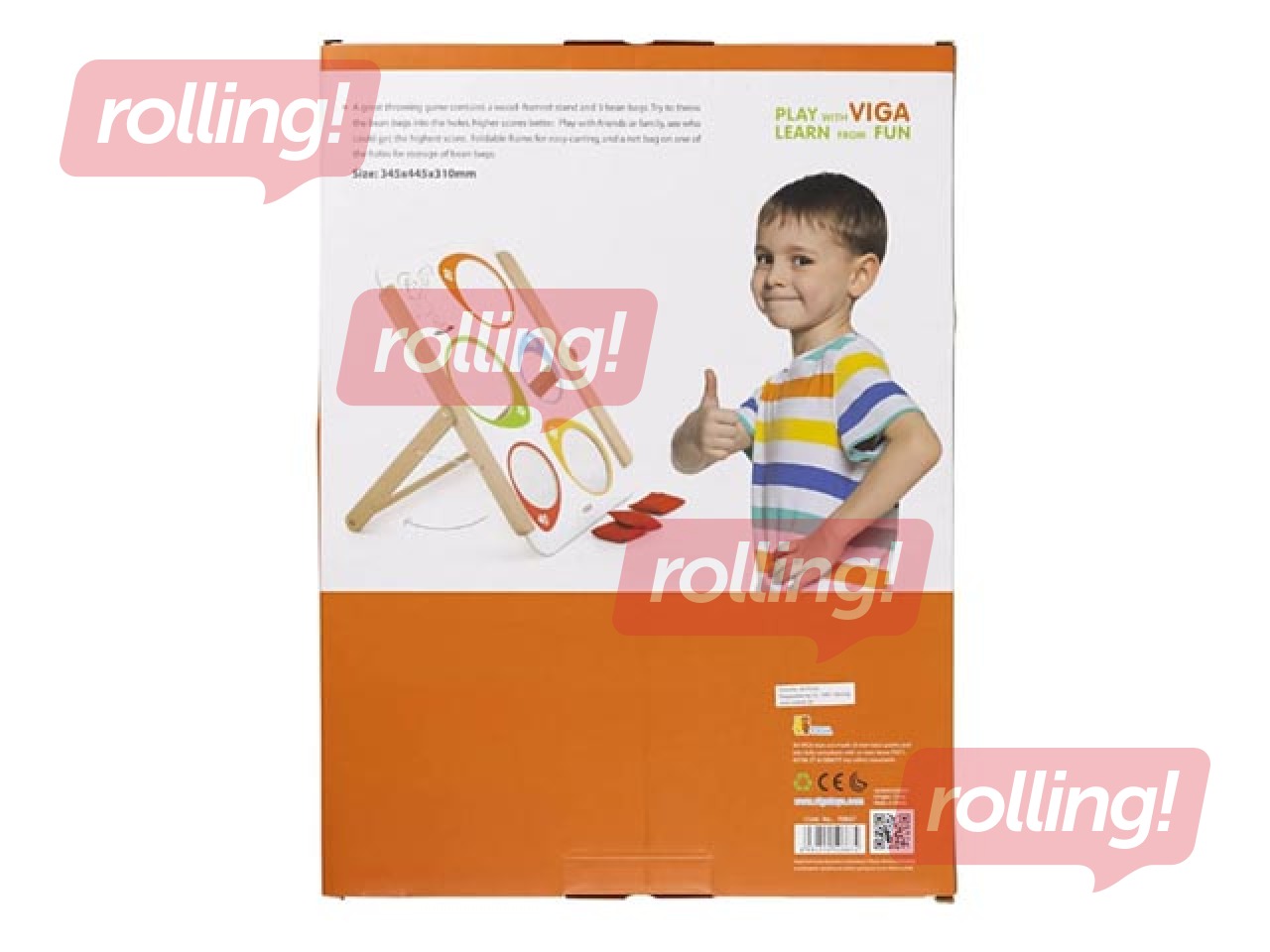 Wooden frame for bean bag toss Viga