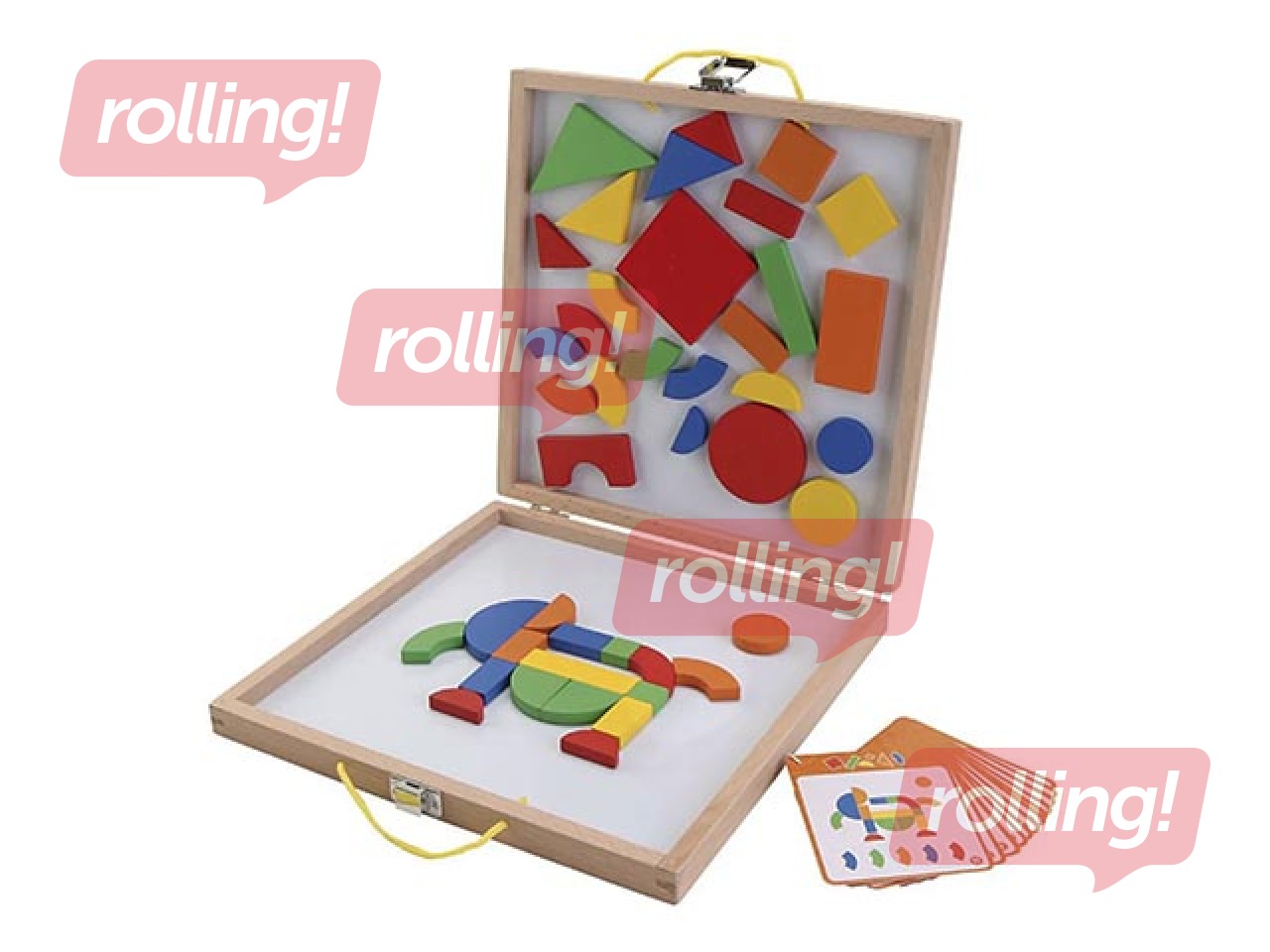 Koka magnētiskā puzle koferī Viga