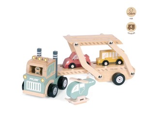 Educational wooden toy Milan, Wheels on the road