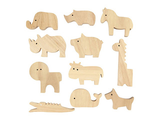 Koka figūras Wooden Animals - Farm and Safari +Līgo dāvana!
