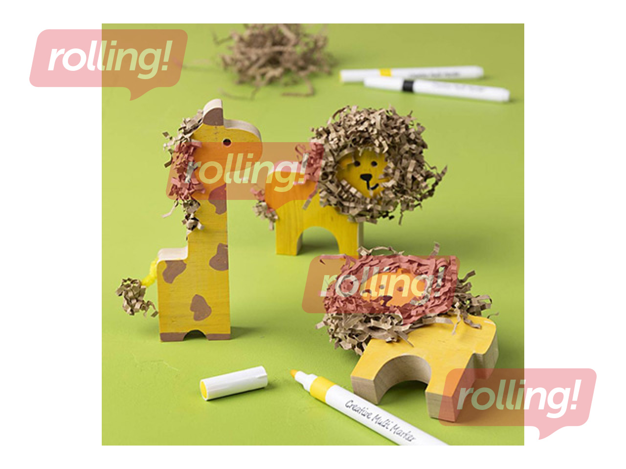 Koka figūras Wooden Animals - Farm and Safari +Līgo dāvana!
