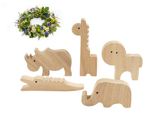 Koka figūras Wooden Animals - Safari +Līgo dāvana!