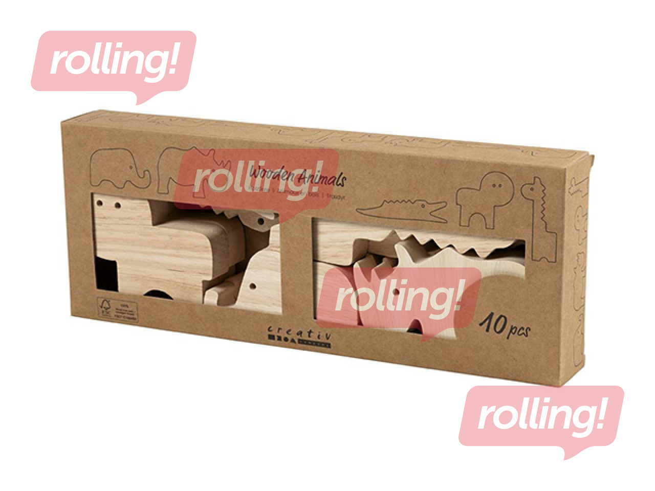 Koka figūras Wooden Animals - Safari +Līgo dāvana!
