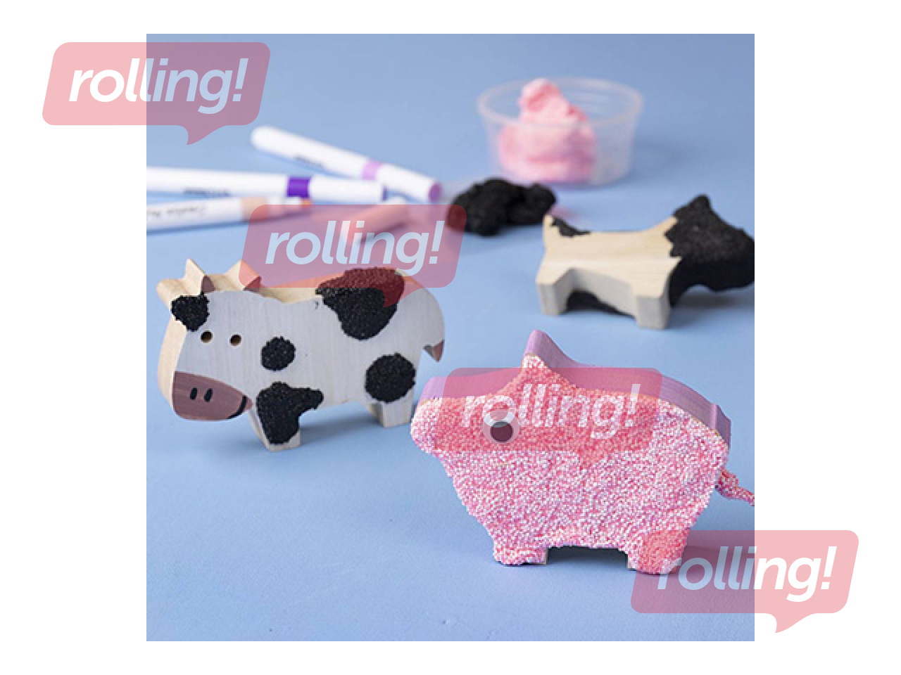 Koka figūras Wooden Animals - Farm +Līgo dāvana!