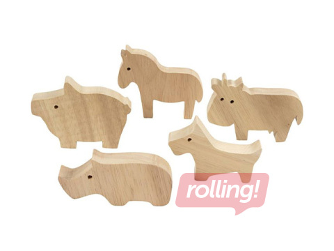 Puidust figuurid Wooden Animals - Farm