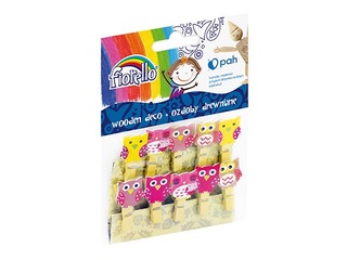 Dekoratīvie koka knaģīši Fiorello, pūces, 10 gab.