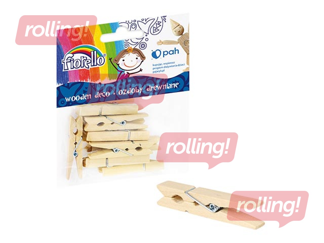 Puidust pesulõksud Fiorello, 25 tk.