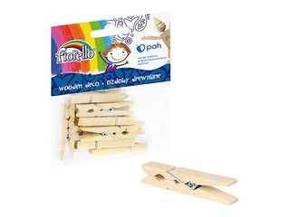 Wooden deco clamps Fiorello, 12 pcs.