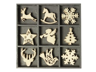 SALE Puidust kaunistused Christmas 2, 45 tk.