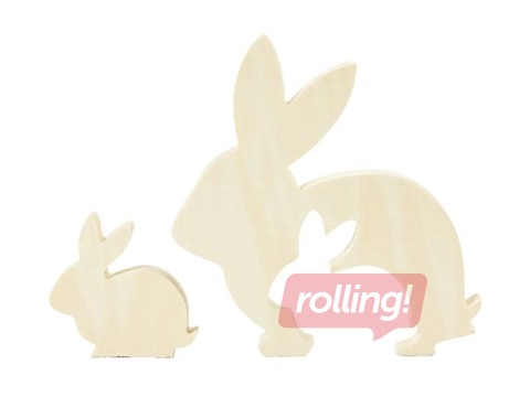 Wooden bunnies, two in one