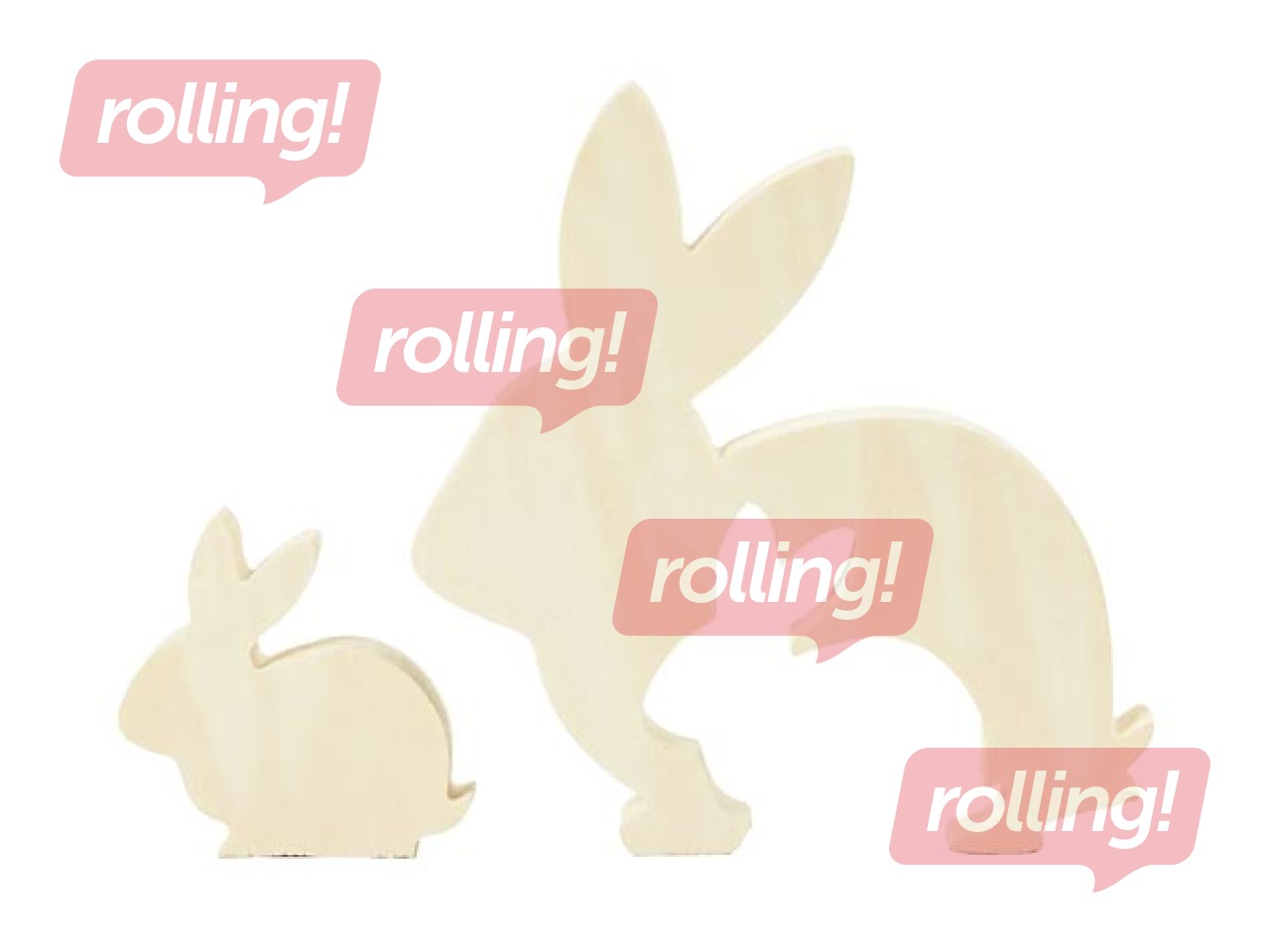 Wooden bunnies, two in one