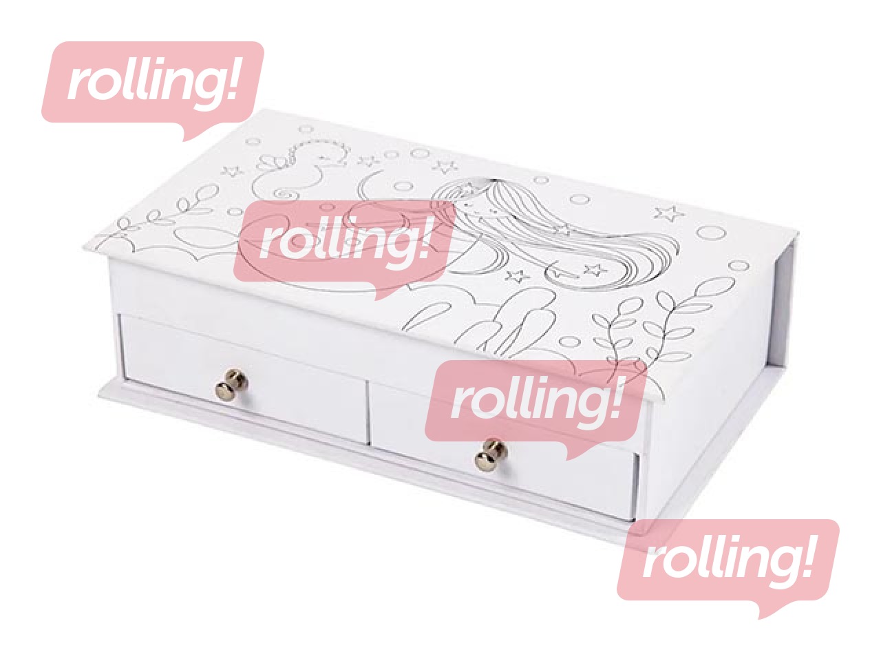 Dārgumu kastīte, balta