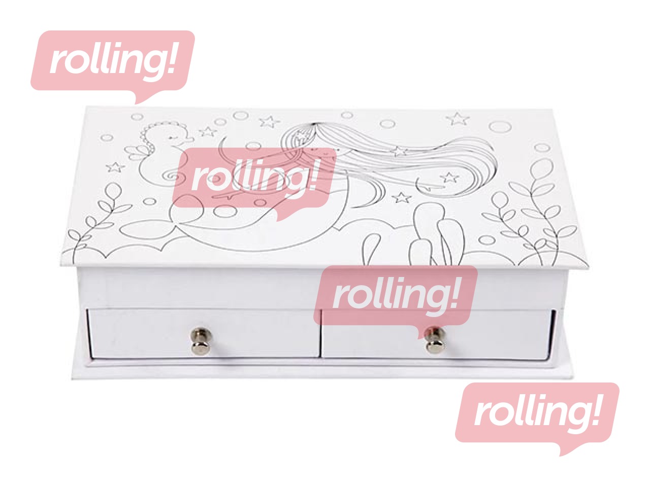 Dārgumu kastīte, balta