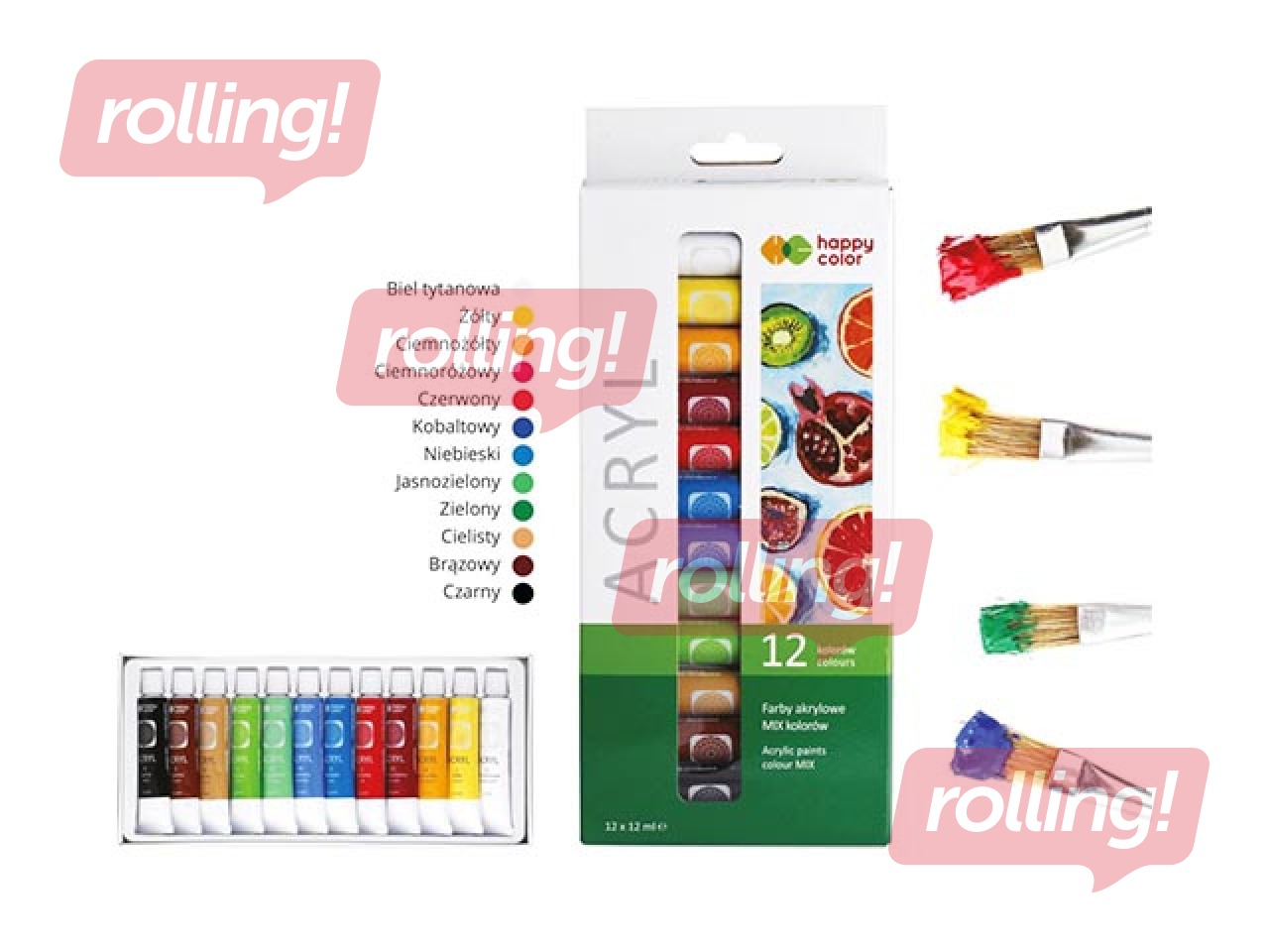 Acrylic paints Happy Color 12col.х12ml (tubes/box)