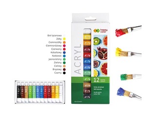 Akrila krāsas Happy Color 12kr.х12ml (tūbiņas)