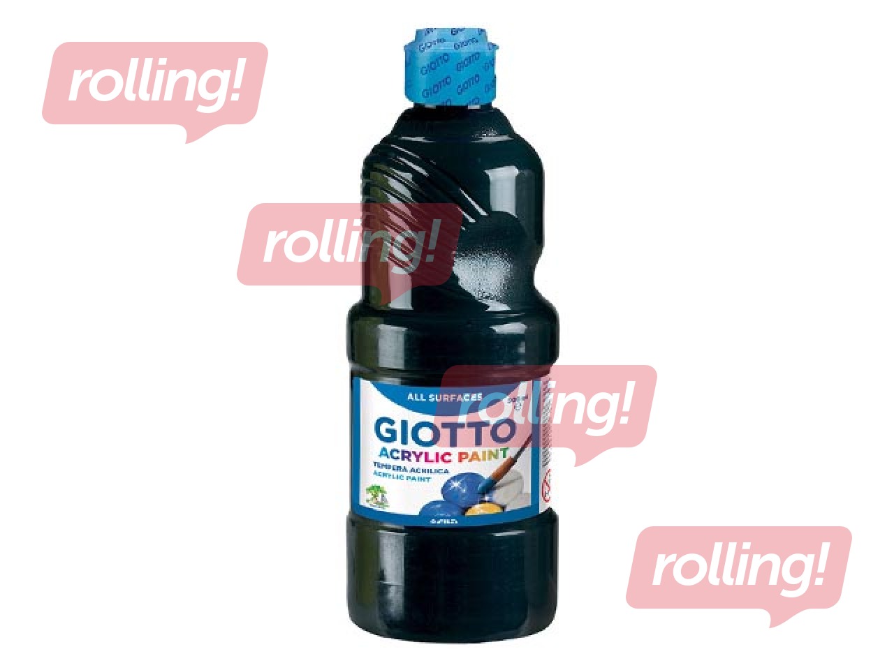 Akrila krāsa Giotto, 500ml, melna