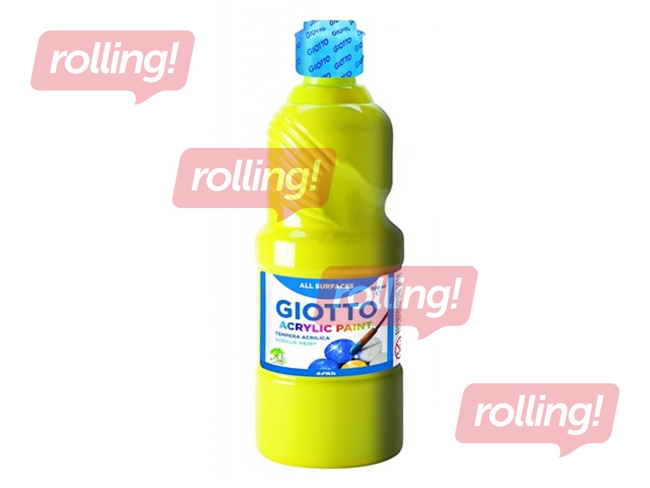 Akrila krāsa Giotto, 500ml, dzeltena