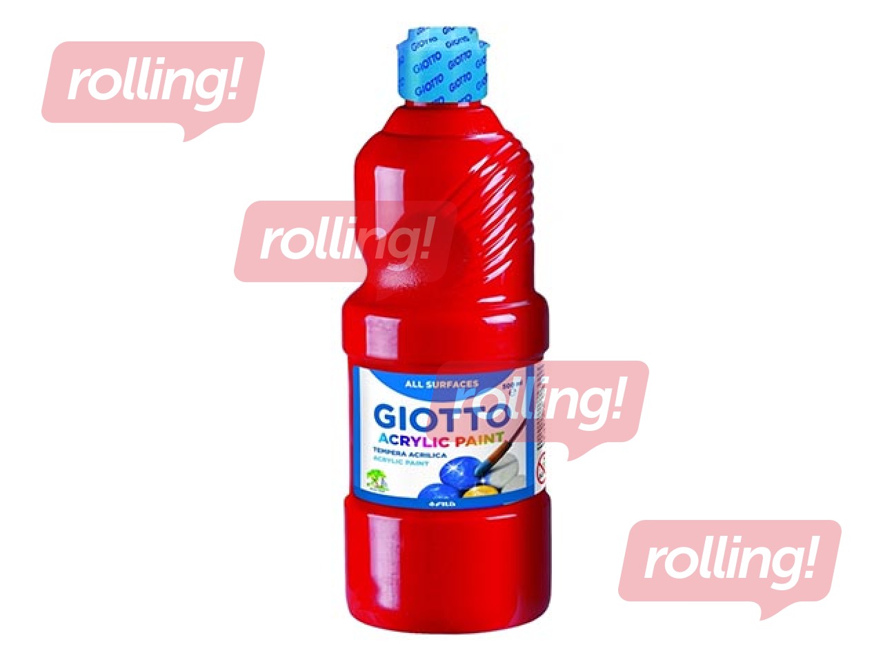 Akrila krāsa Giotto, 500ml, sarkana